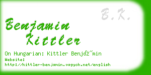 benjamin kittler business card